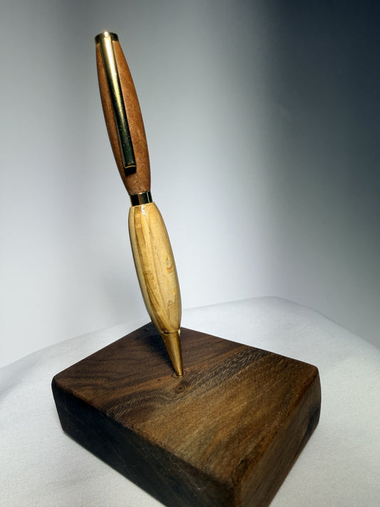 Prairie — Curly Maple & Zebrawood Pen — detail