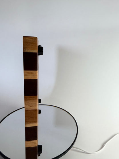 Storm Sky — Walnut & Hickory End-Grain Board with Blue Epoxy