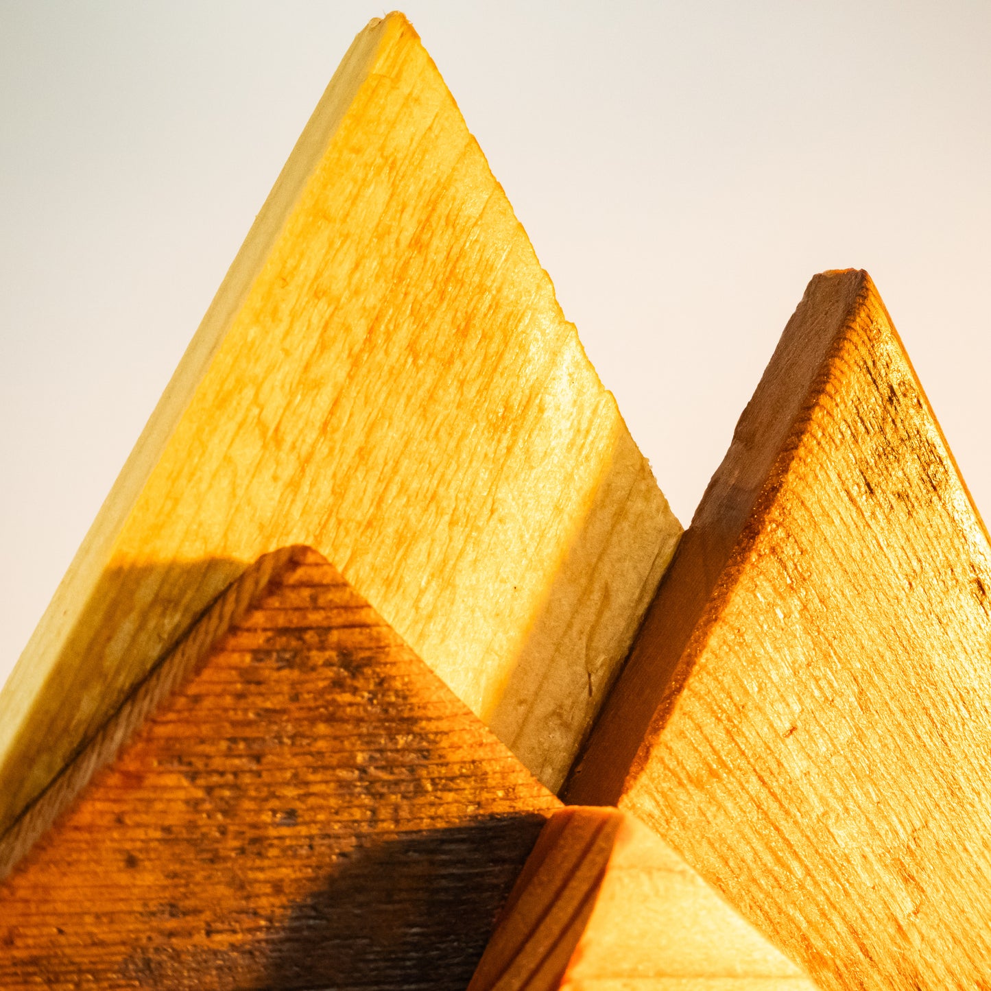 Handcrafted Wooden Mountain Sculpture, Style C – Reclaimed Pine & Cedar | Made in Colorado