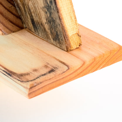 Handcrafted Wooden Mountain Sculpture, Style C – Reclaimed Pine & Cedar | Made in Colorado