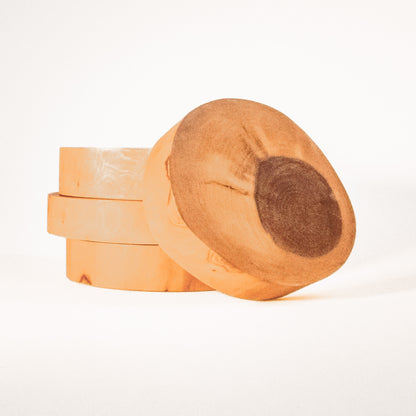 Thick, oval Russian Olive Core Coasters (Set of 4)