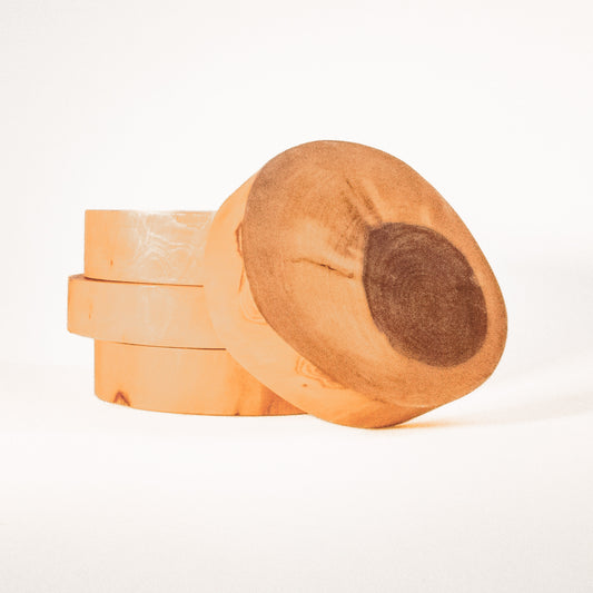 Thick, oval Russian Olive Core Coasters (Set of 4)