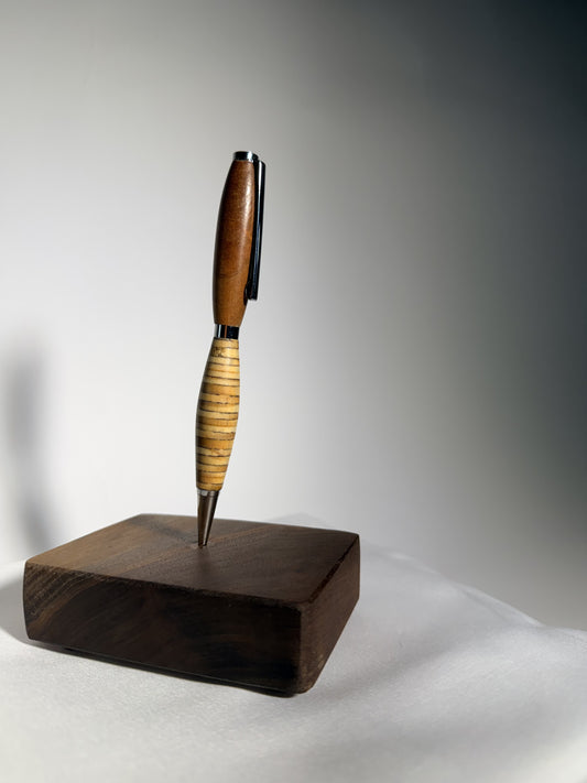 Ledger — Birch Ply & Walnut Pen — detail