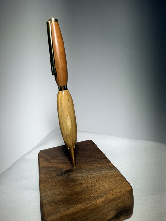 Prairie — Curly Maple & Zebrawood Pen — hero