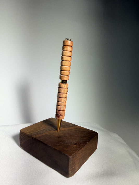 Beadwork — Self-Harvested Juniper Pen — detail