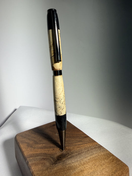 Ink Lines — Spalted Tamarind Pen — detail