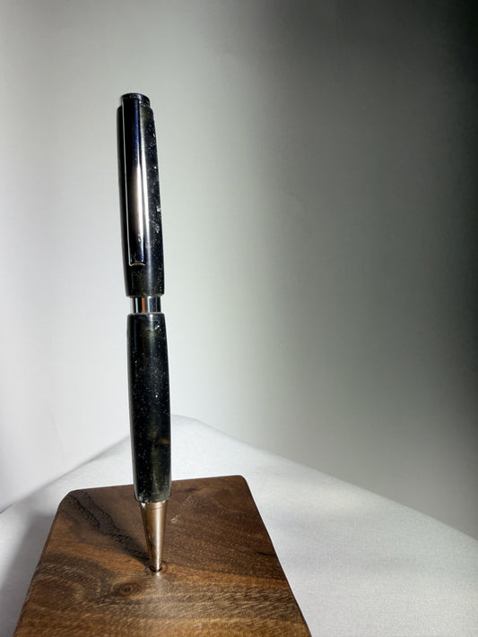 Espresso — Coffee Bean & Black Resin Pen — detail
