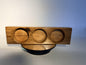 Reclaimed Douglas fir candle holder for three candles, front view