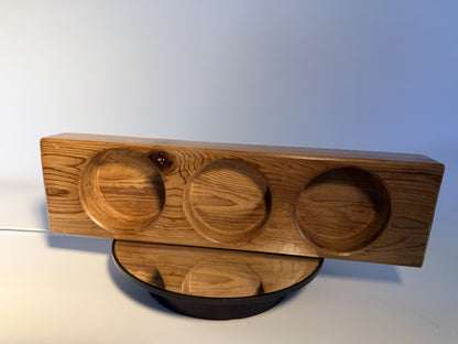 Reclaimed Douglas fir candle holder three-quarter view