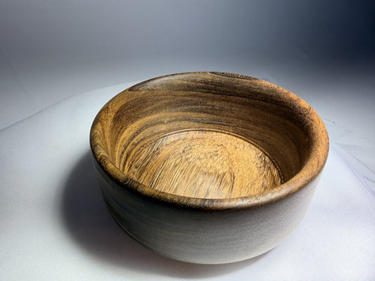 Simple Pleasures walnut bowl, three-quarter view